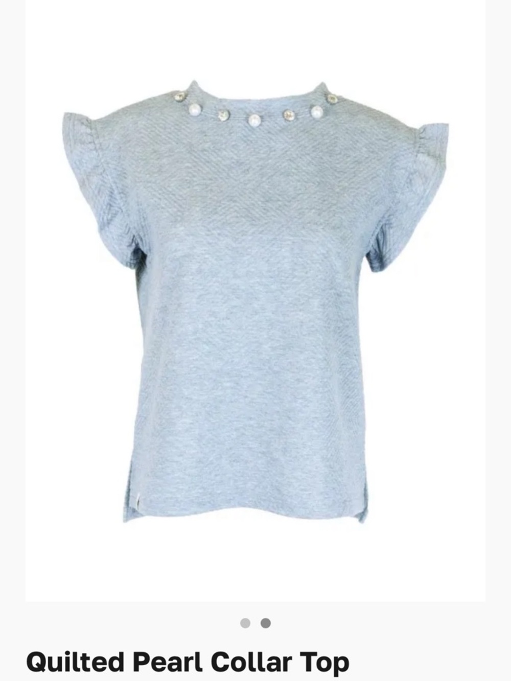 $55 NWT Simply Southern Quilted Pearl Collar Top S